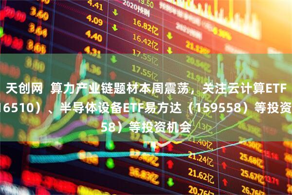 天创网  算力产业链题材本周震荡，关注云计算ETF（516510）、半导体设备ETF易方达（159558）等投资机会