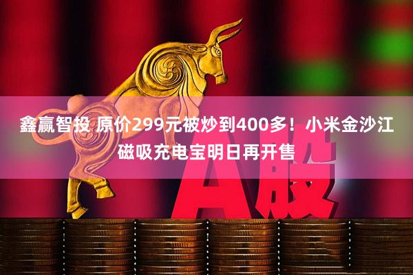 鑫赢智投 原价299元被炒到400多！小米金沙江磁吸充电宝明日再开售